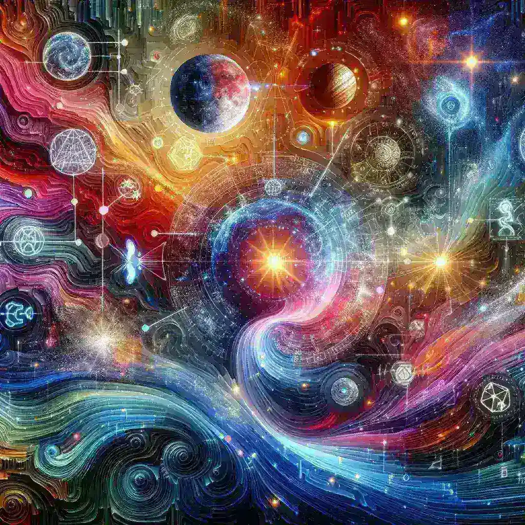 "Astrology platform interface showcasing generative AI technology creating personalized horoscopes for users, highlighting the blend of astrology and artificial intelligence."