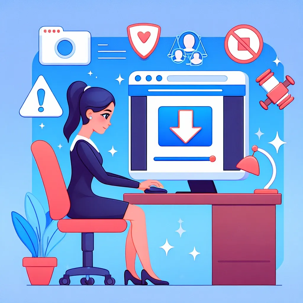 "Person using a smartphone to download TikTok videos safely and legally, showcasing TikTok video downloader app interface, with visually appealing TikTok content in the background."