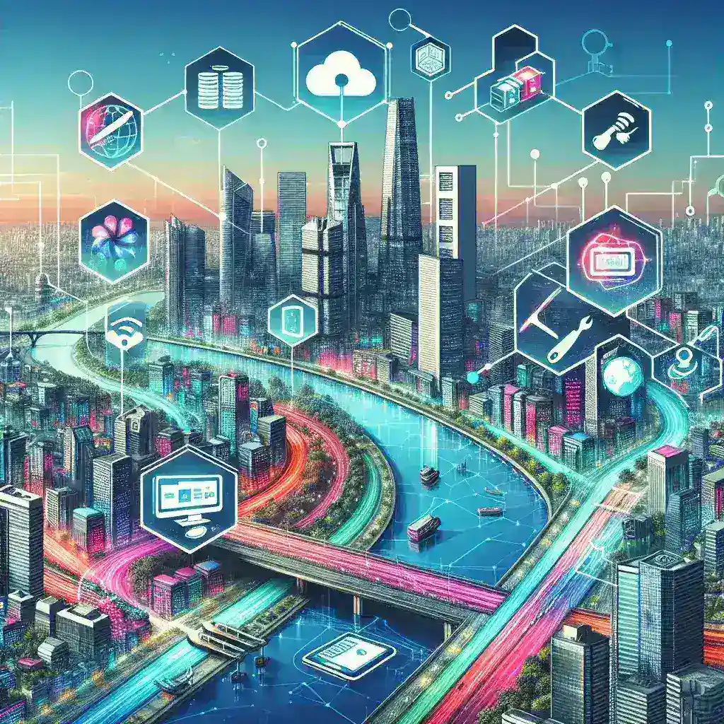 "Illustration of edge computing architecture showcasing interconnected devices and cloud integration, representing the future transformation of digital infrastructure in the article 'The Future of Edge Computing and Related Tooling.'"