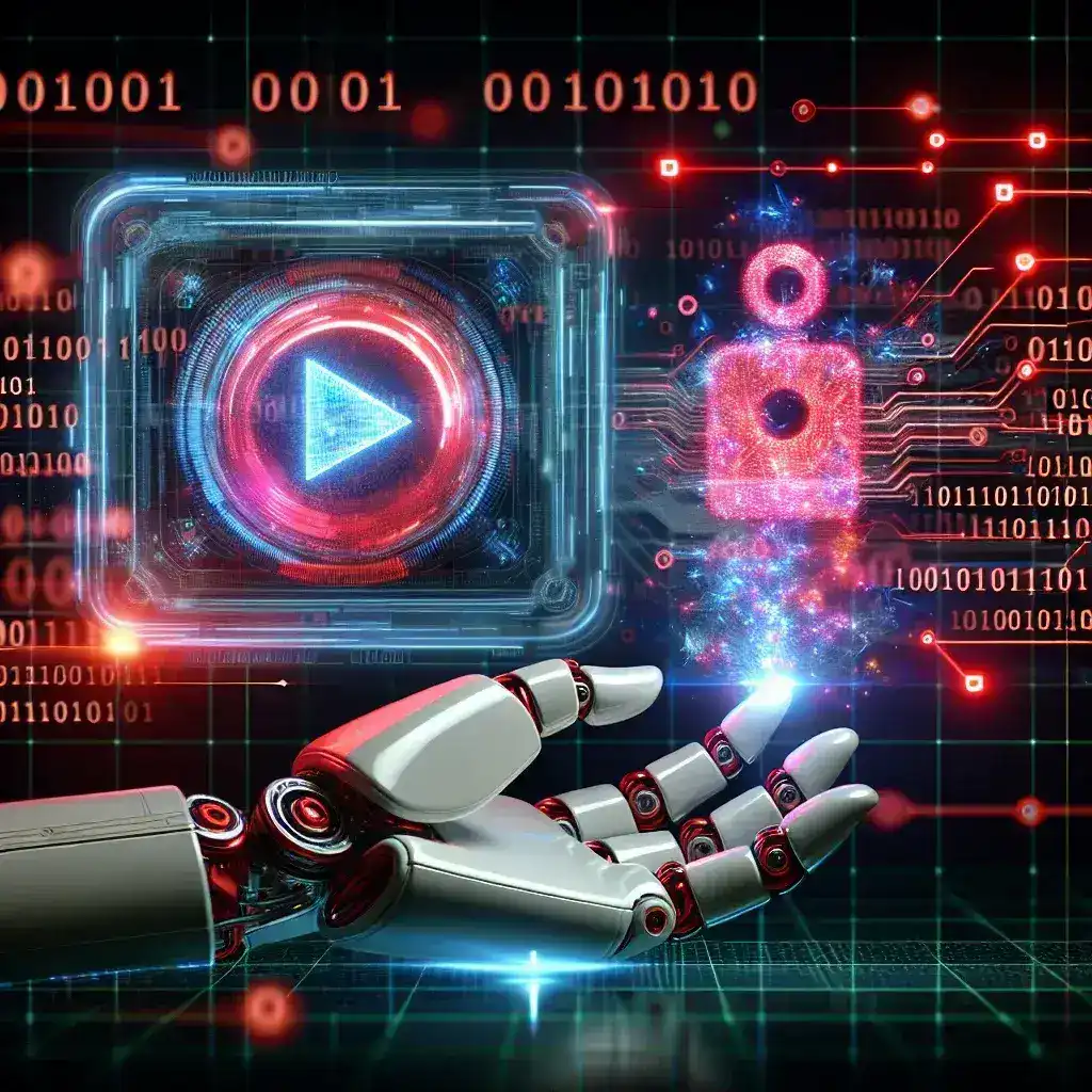 "AI-generated video showcasing TikTok malware schemes, highlighting the risks of digital content manipulation and cybersecurity threats in social media platforms."